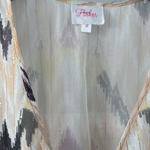 𝅺parker Chiffon Elastic Waist Bathing Suit Cover-Up MEDIUM by Parker - Picture 4 of 8